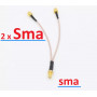 Двойной Пигтейл 2*SMA (male) - SMA (female) - переходник, адаптер